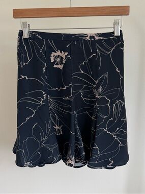 KEEPSAKE the Label Navy and Cream Floral Trim Top